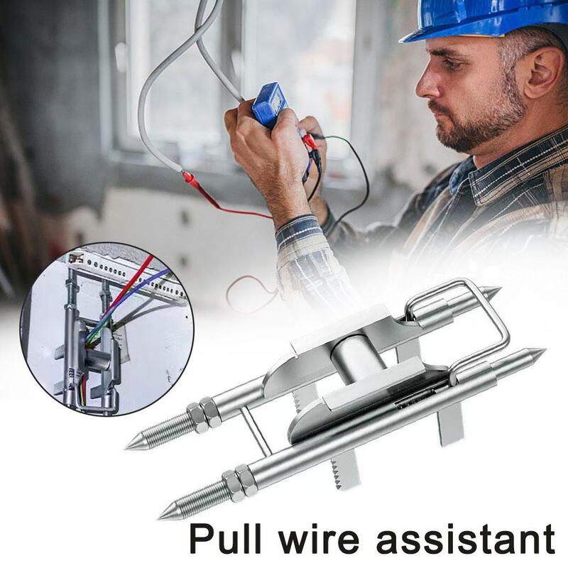 Ассистент для вытягивания электрика, профессиональное устройство для вытягивания кабеля, вспомогательное устройство для вытягивания кабеля на одного человека, специальный инструмент для натягивания проводов
