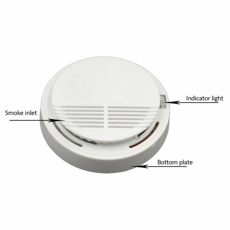 Som e Luz Detector De Fumaça Sensor, Alarme Independente, Sistema De Segurança Doméstica, Bombeiros Tuya Smoke Detector Proteção