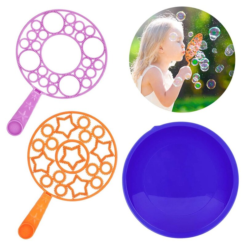 3Pcs Big Bubbles Wand Kit Creative Bubble Making Wand Bubble Set Toy For Outdoor Activity & Birthday Party & Games