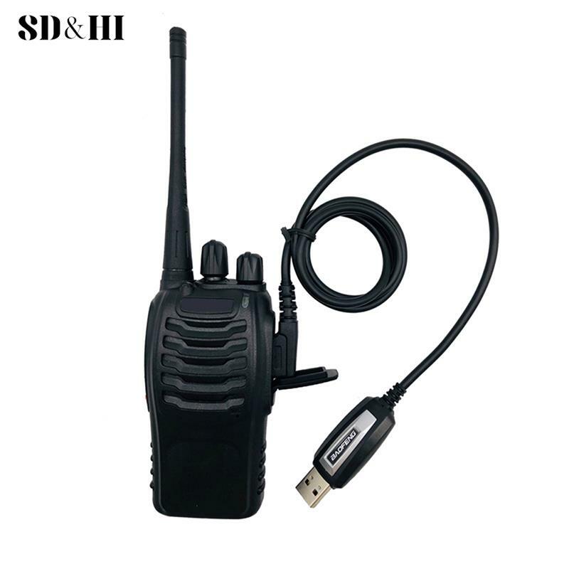 Cabo de programação USB portátil para rádio de duas vias baofeng, walkie talkie bf-888s uv-5r uv-82, à prova d'água