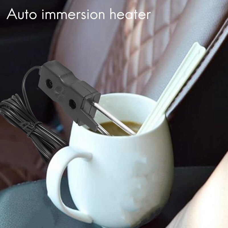 Auto immersion heater kettle Travel immersion heaters mobile immersion heaters Camping Outdoor Black
