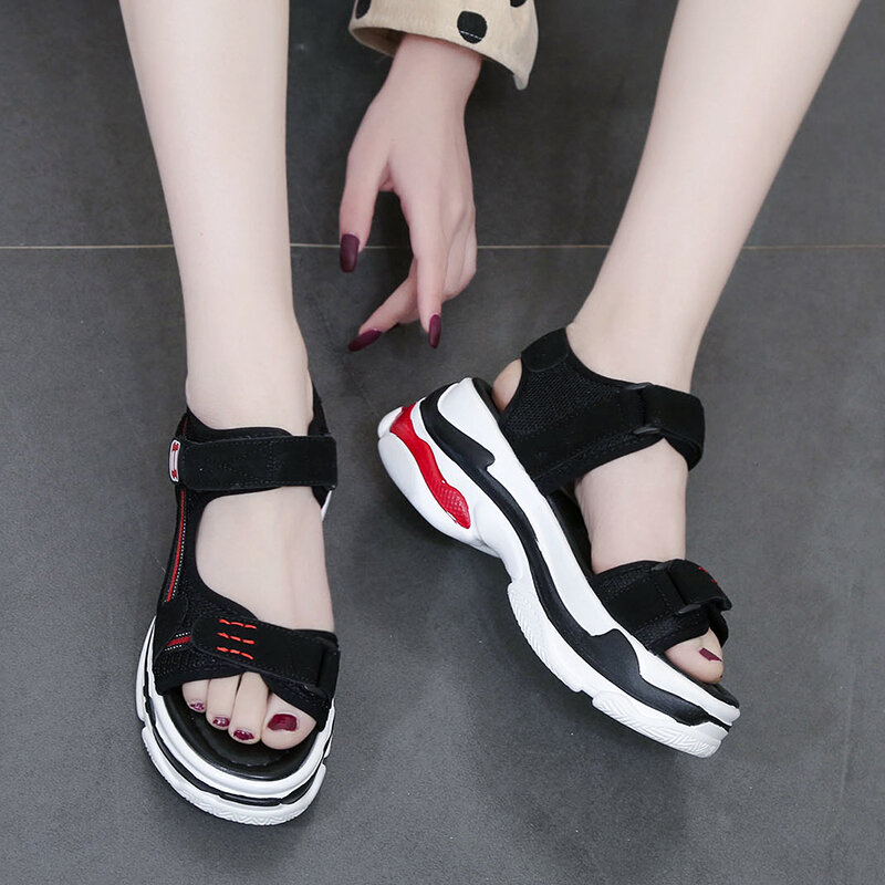 2024 Summer New Discount Women Sandals Fashion Casual Shoes Woman Platform Sandals Mixed Colors Gladiator Women's Beach Shoes