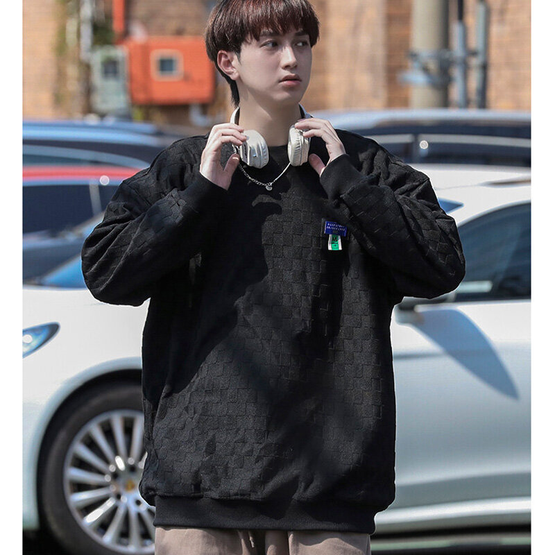 Mężczyźni bluzy 2022 nowy przyjeżdża wiosną i jesienią uczeń odzież męska moda checker dla chłopca nastolatka koreański styl gorąca sprzedaż H47
