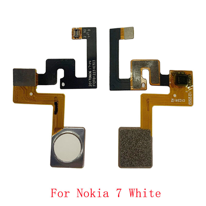 Fingerprint Sensor Home Button Flex Cable Ribbon For Nokia 7 7 Plus Power Key Touch Sensor Flex Replacement Parts