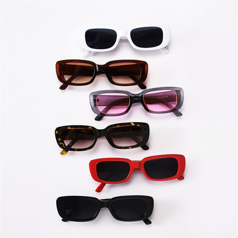 2023 neue Mode Sommer Vintage Kleinen Quadratischen Rahmen Sonnenbrille Für Frauen Retro Punk Rechteck Sonnenbrille Brillen Shades Outdoor