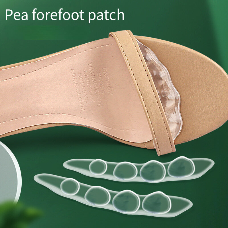 GEL antepé antiderrapante almofadas para mulheres, sandálias sapatos palmilha, palmilhas de silicone conforto, cuidados com os pés, absorção de choque, sapato pad