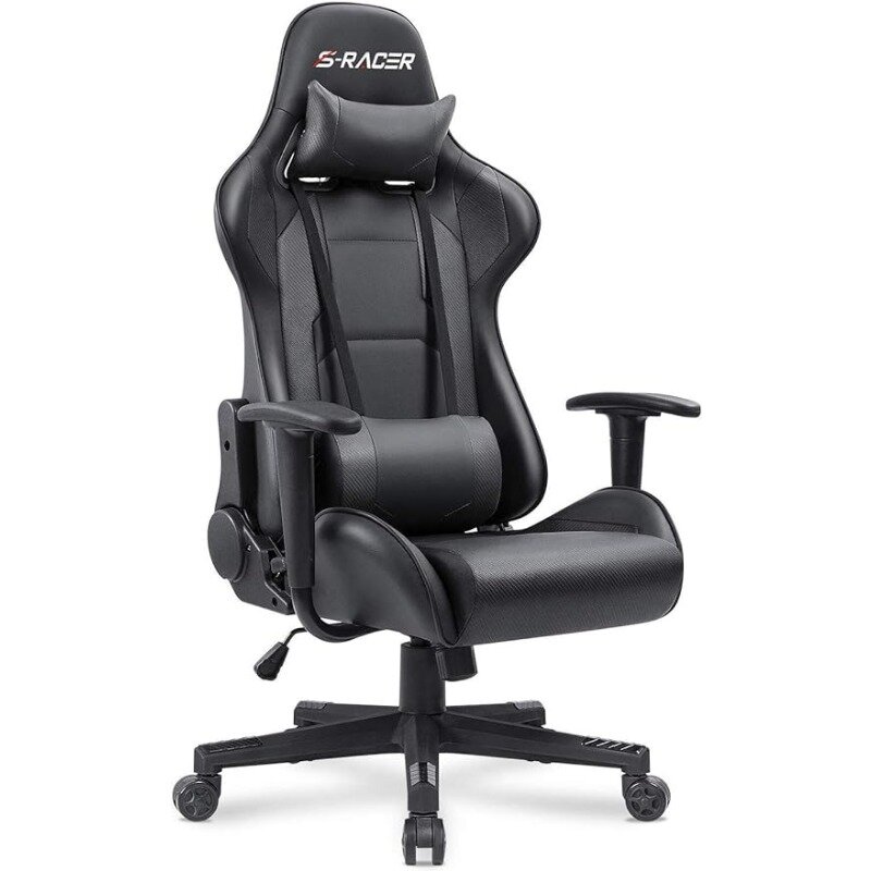 Gaming Chair, Office High Back Computer Chair Leather Desk Racing Executive Ergonomic Adjustable Swivel Task Chair