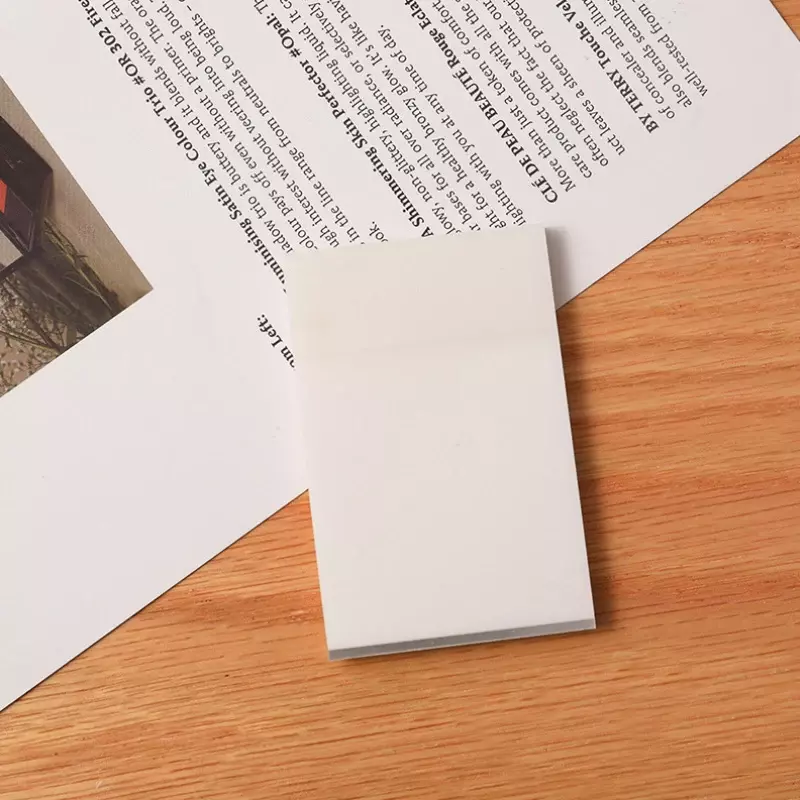 50 folhas criativo transparente pet memo pad postado pegajoso notas planejador adesivo bloco de notas material escolar kawaii papelaria