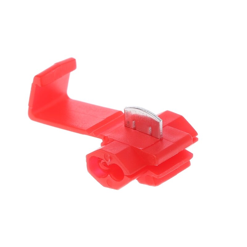 652F 10Pcs 2 Pin for T Shape Wire Cable Connectors Terminals Crimp for Wire Clips Electrical Wire Connectors