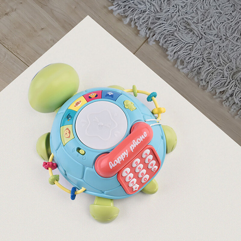 Brinquedos de tartaruga musical bebê, Brinquedos fáceis de aderência e duráveis, Presente para Ano Novo e Natal