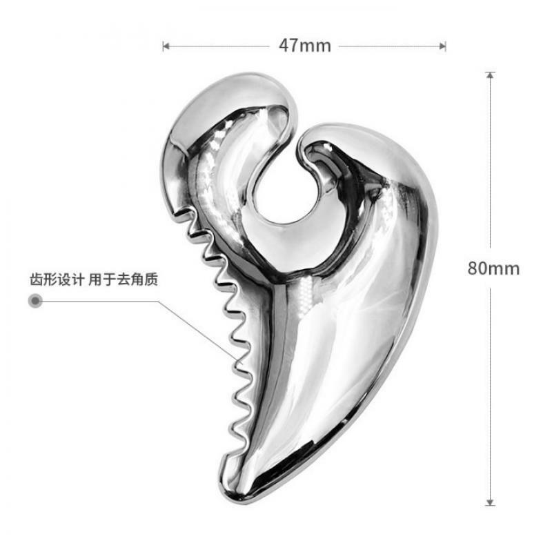 Zinc Alloy Tooth Guasha Board for Face Neck Whole Body Massage Facial Skin Care Beauty Deep Muscle Tissue Relaxation Tool