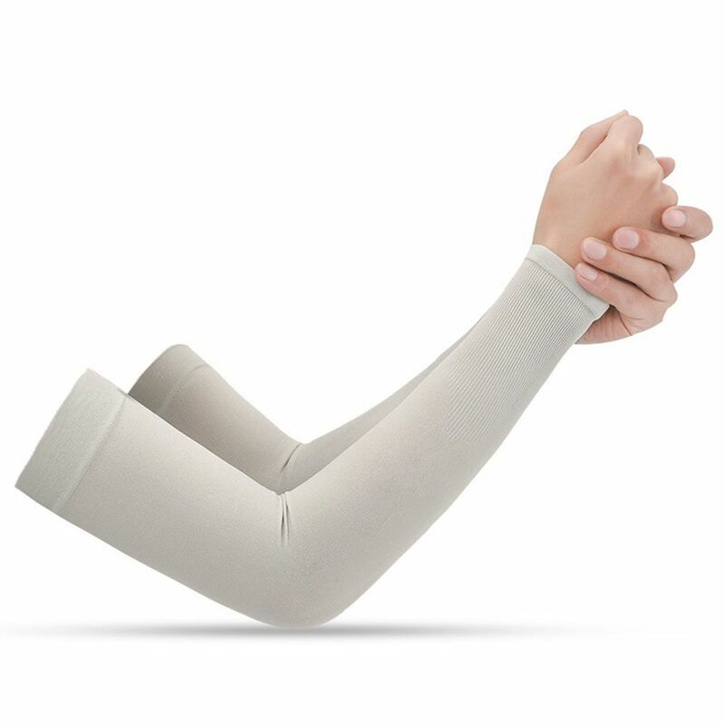 Sarung lengan pelindung matahari, 1 pasang penghangat lengan olahraga perlindungan UV sarung tangan pendingin hangat untuk lari memancing bersepeda