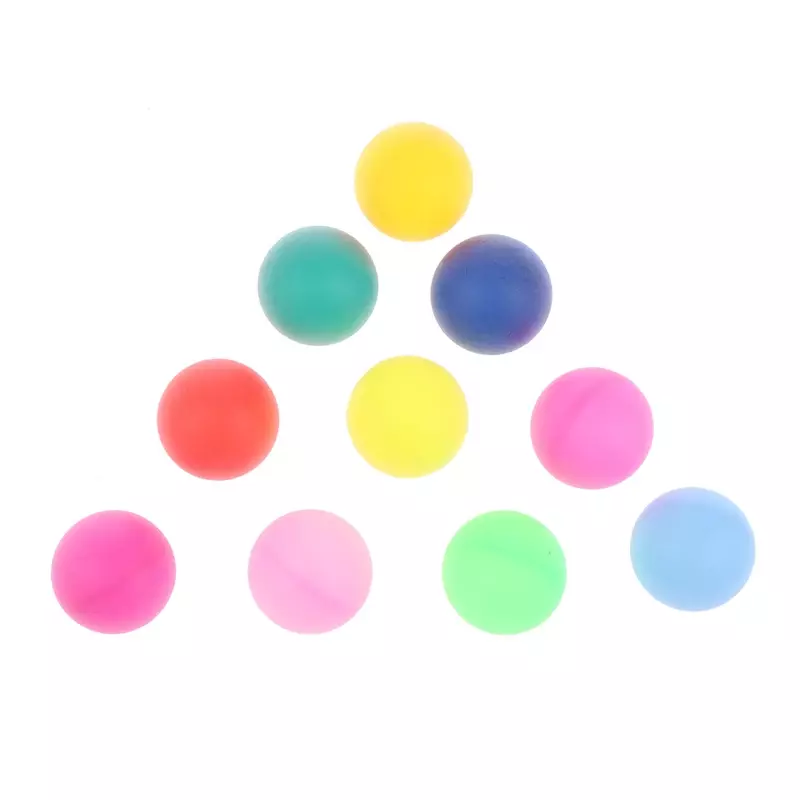 Bolas de pingue-pongue coloridas para tênis de mesa, cores misturadas, fosco, entretenimento, 50 pçs/pacote, 40mm