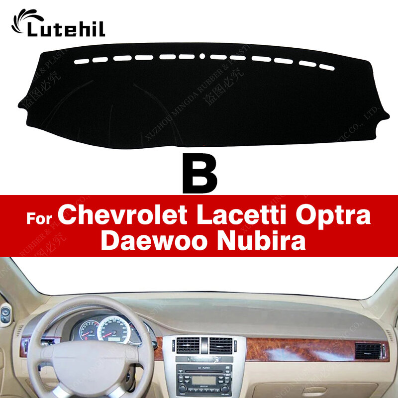 Cubierta de salpicadero de coche para Chevrolet Lacetti Optra Daewoo Nubira Gentra Suzuki Reno Forenza J200, alfombrilla de tablero, alfombras, accesorios de coche