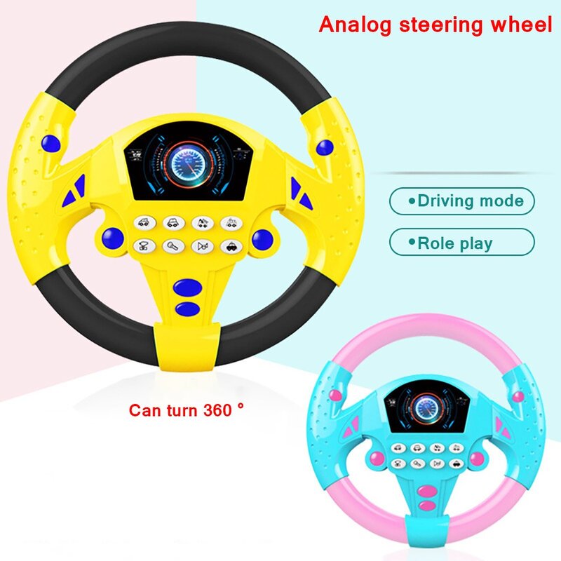 Brinquedo interativo do carro com som para crianças, Brinquedo Vocal Elétrico, Copiloto, Condução