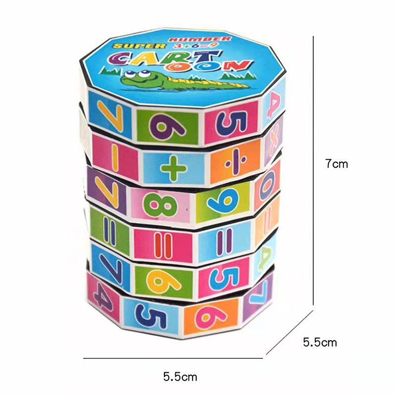Children Mathematics Numbers Magic Cube Toy Montessori Puzzle Game Kids Learning Educational Math Block Calculate Game