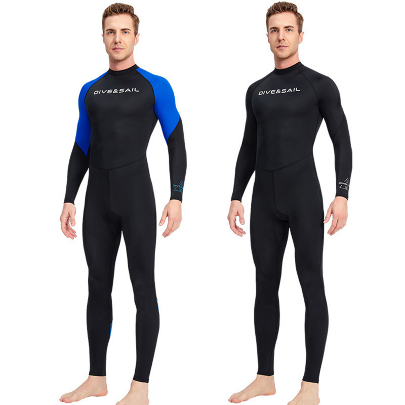Men Long Sleeve Quick Dry Swimming Suit Adult Nylon Uv Protection Snorkeling Surfing Wetsuit Water Sports One-piece Diving Suit