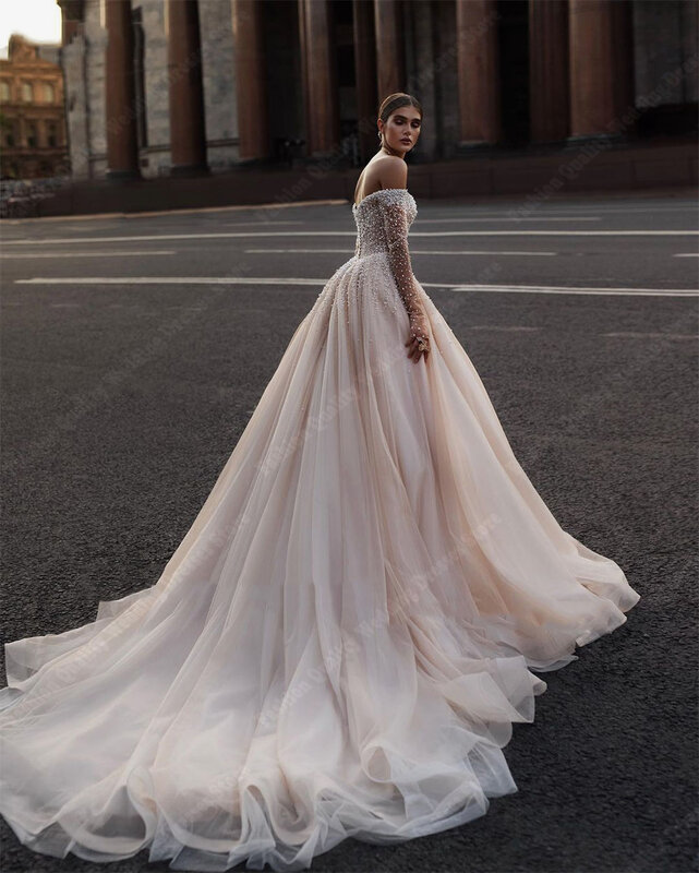 Женское ТРАПЕЦИЕВИДНОЕ свадебное платье It's yiiya, белое однотонное платье из фатина с открытыми плечами на лето 2019