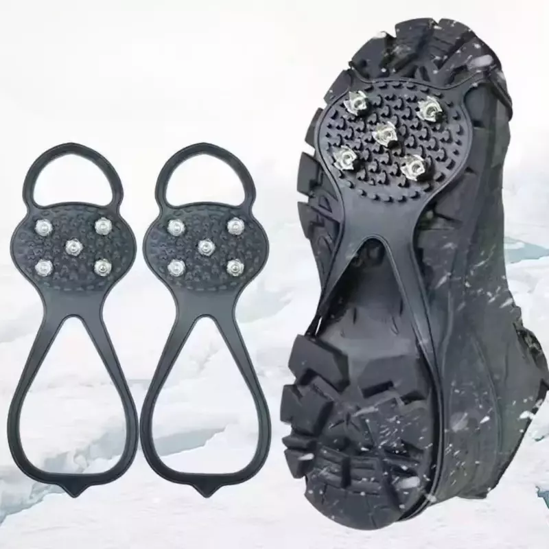 Antypoślizgowe buty z chwytakiem śnieżnym kolce korki antypoślizgowe buty na obuwie raki z ćwieki stalowe bezpieczne narzędzie zimową