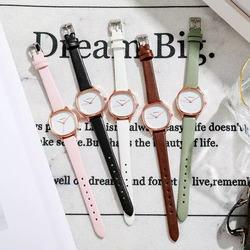 Ladies Watch Casual Women Watches Wristwatches Leather Strap Watches Students Clock Gift Summuer Fresh Color Reloj Para Mujer