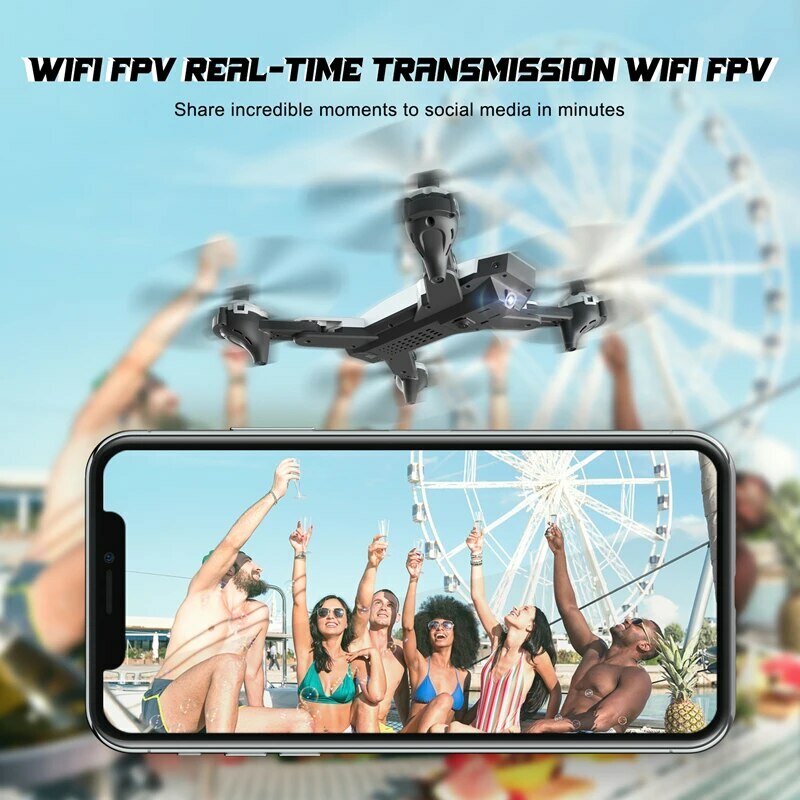CK-01 Mini Drone 4K HD Camera WiFi FPV Aerial Photography Fixed Height Remote Control Airplane Foldable Quadcopter Dron for Kids