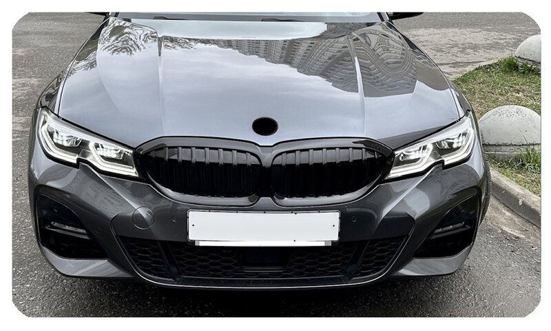 กระจังหน้าสไตล์สปอร์ตสำหรับ BMW 3ซีรีส์ G20 318i เพชรสีดำ320i M340i M3 2019 2020 2021 2022 2023