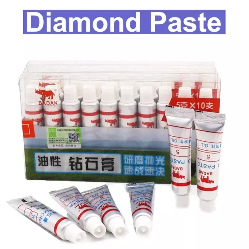 2pcs W0.5 ~40 Diamond Grinding Polishing Paste Lapping Compound Metal Glass Jade Amber Buffing Abrasive Tools