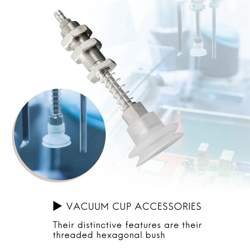 4x, 86mm suporte do copo de sucção linha de bucha sextavada vácuo copo líquido nível compensador peças da máquina de moldagem por injeção