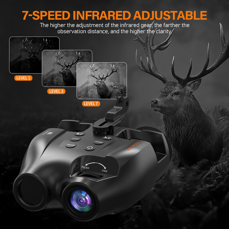 GTMEDIA-N4 HD tela binocular, dispositivo de visão noturna, vídeo 1080p, IPX6 impermeável, caça ao ar livre, dispositivo de visão noturna infravermelho