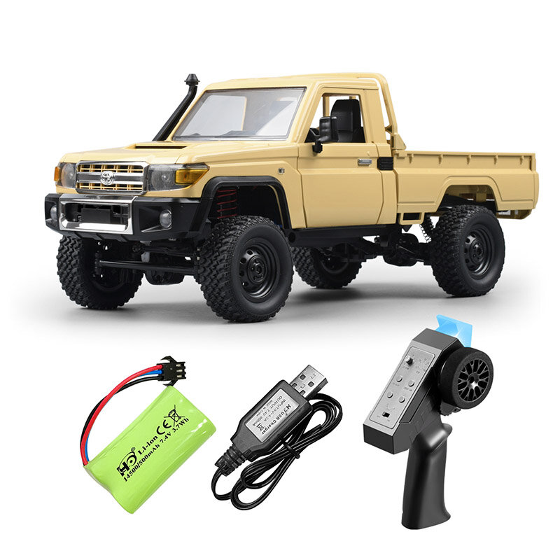 Полноразмерный вездеход MN82 с дистанционным управлением, масштаб 1:12, грузовик для пикапа, 2,4 ГГц, полноприводный внедорожник, управляемые фары, модель автомобиля с дистанционным управлением, детская игрушка