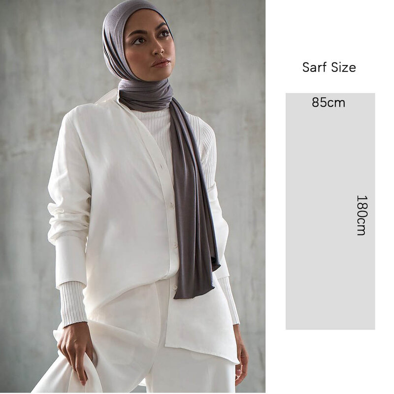180X85cm Phụ Nữ Hồi Giáo Áo Hijab Khăn Cotton Co Giãn Cao Cấp Áo HIjabs Chất Liệu Mềm Mại Lớn Kích Thước Lớn Áo Khăn Choàng Cổ