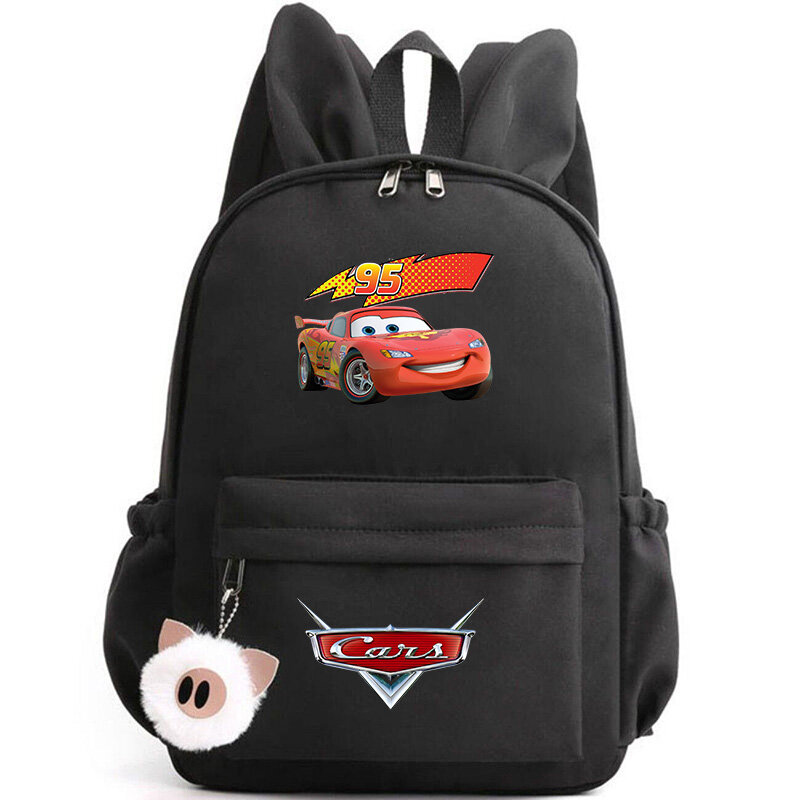 Cute Disney Pixar Cars Lightning McQueen Backpack for Girls Boys Teenager Rucksack Casual School Bags Travel Backpacks Mochila