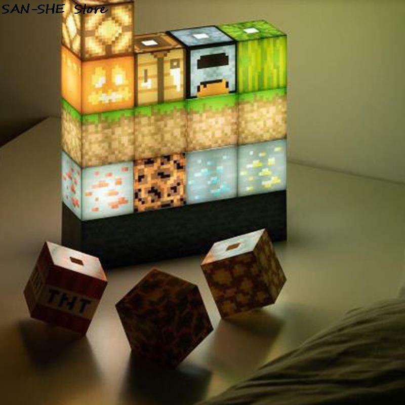 Luci notturne lampada da cucire personalizzata USB Power Decoration Building Blocks modelli di Pixel impilabili fai-da-te per la decorazione del regalo del Festival