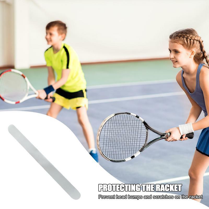 Protector de cabeza de raqueta de tenis, cinta de TPU suave, Protector de cabeza de raqueta de bádminton impermeable, pegatina protectora de raqueta de tenis