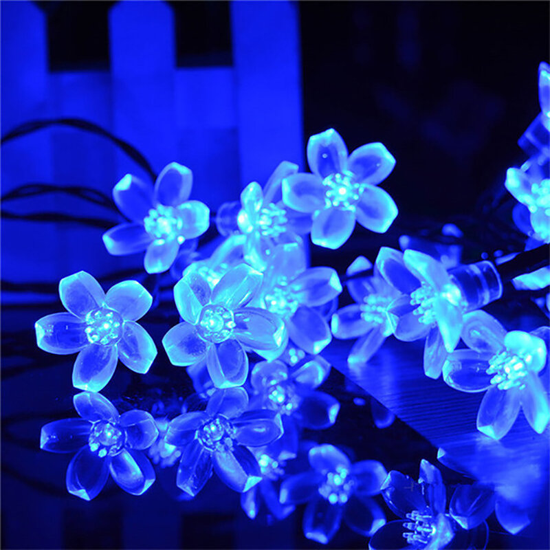 7メートル50Ledソーラー花の妖精ストリングライト防水クリスマス屋外ガーデンホリデーデコレーションライト