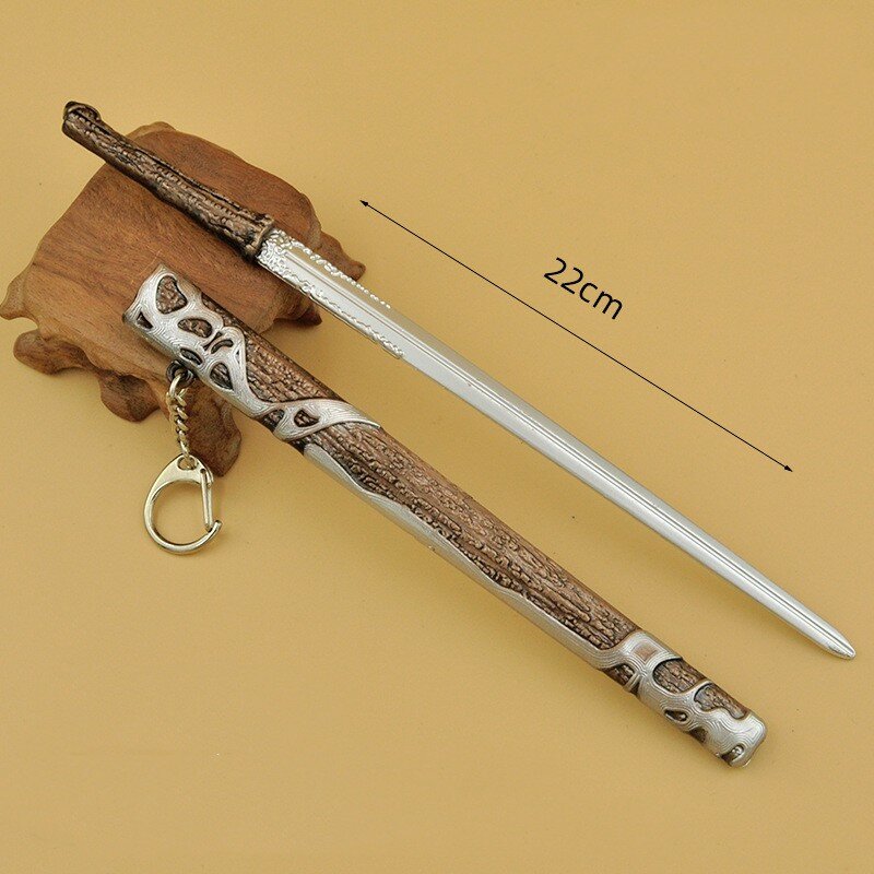 Épée en alliage de 22CM, ouvre-lettre, ancienne épée chinoise, pendentif, modèle d'arme, cadeau pour étudiant, Collection épée Cosplay