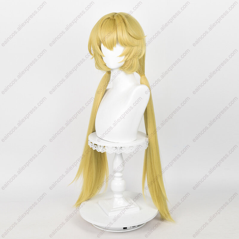 HSR Hook Cosplay Wig 90cm Long Straight Yellow Wig Heat Resistant Synthetic Wigs Fluffy Wigs