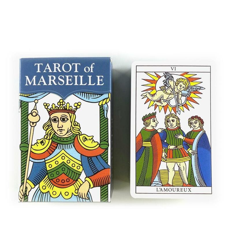 Baraja de Tarot de Marseille de tamaño Mini, cartas de 78 piezas, juego de fiesta, adivinación, Prophecy, cartas de oráculo, 9x6cm