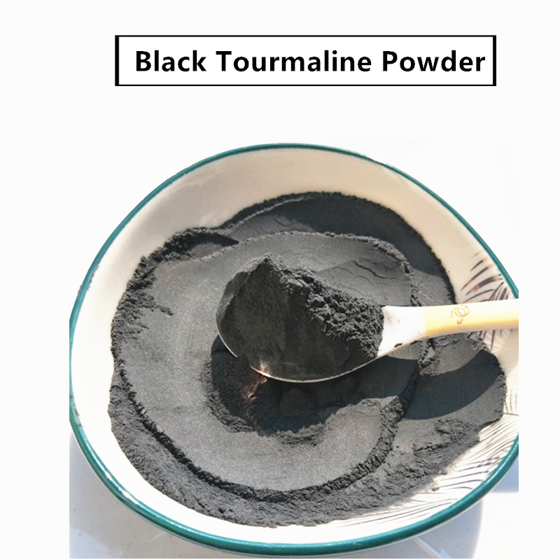 Polvo de turmalina negra de alta finura, polvo de turmalina de iones negativos finos negros, malla 2500-10000