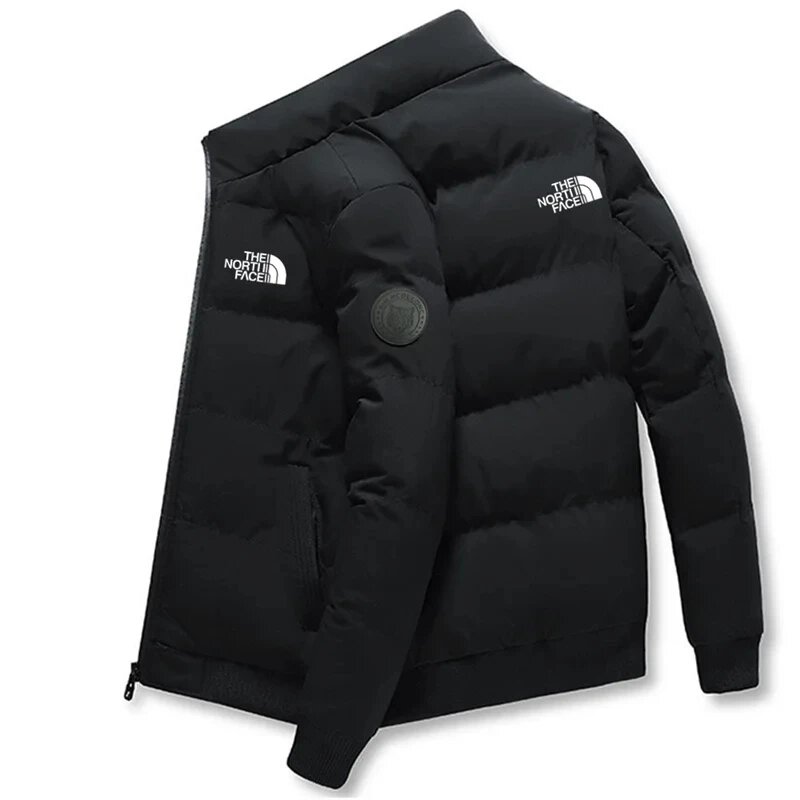 Новинка 20234, зимнее хлопковое пальто с воротником-стойкой, мужское утепленное теплое пальто, модное Брендовое мужское короткое повседневное хлопковое пальто