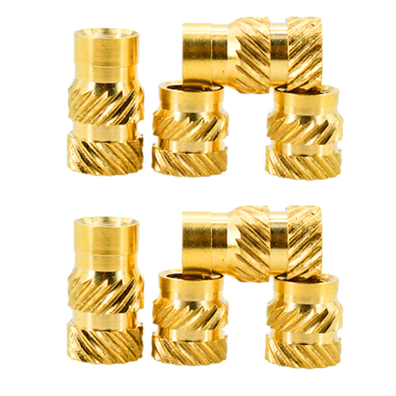 M1 M1.4 M1.6 M1.7 M2 M2.5 M3 M4 M5 M6 M8 Brass Insert Nut Hot Melt Knurled Thread Heat Injection Molding Embedment Copper Nut