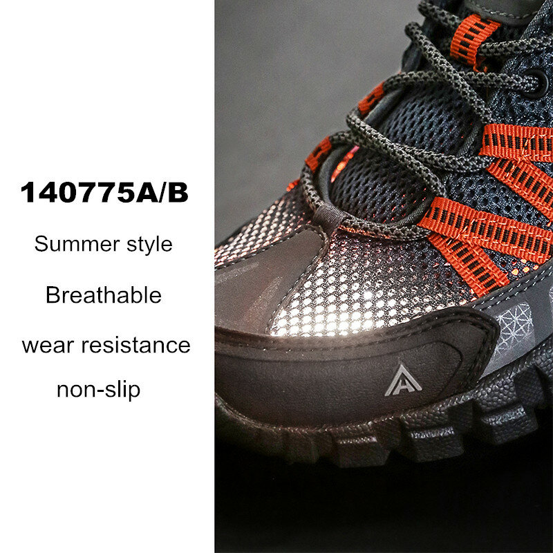 HUMTTO Summer Breathable Shoes for Men Non-slip Hiking Men's Sports Shoes Luxury Designer Outdoor Black Rubber Trekking Sneakers