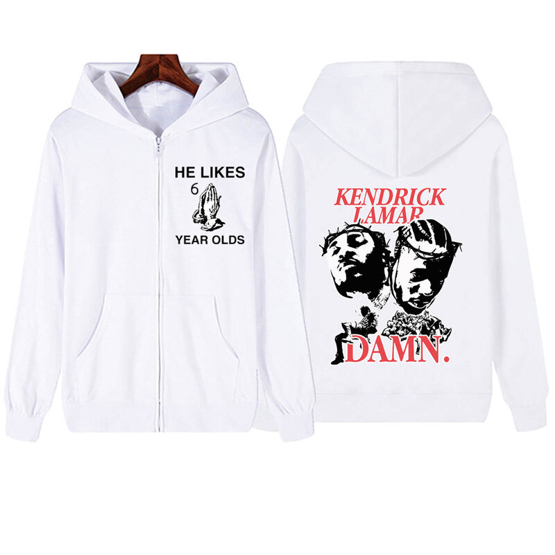 Kendrick Lamar Not Like Us Zipper Hoodie Harajuku Hip Hop Sweatshirt