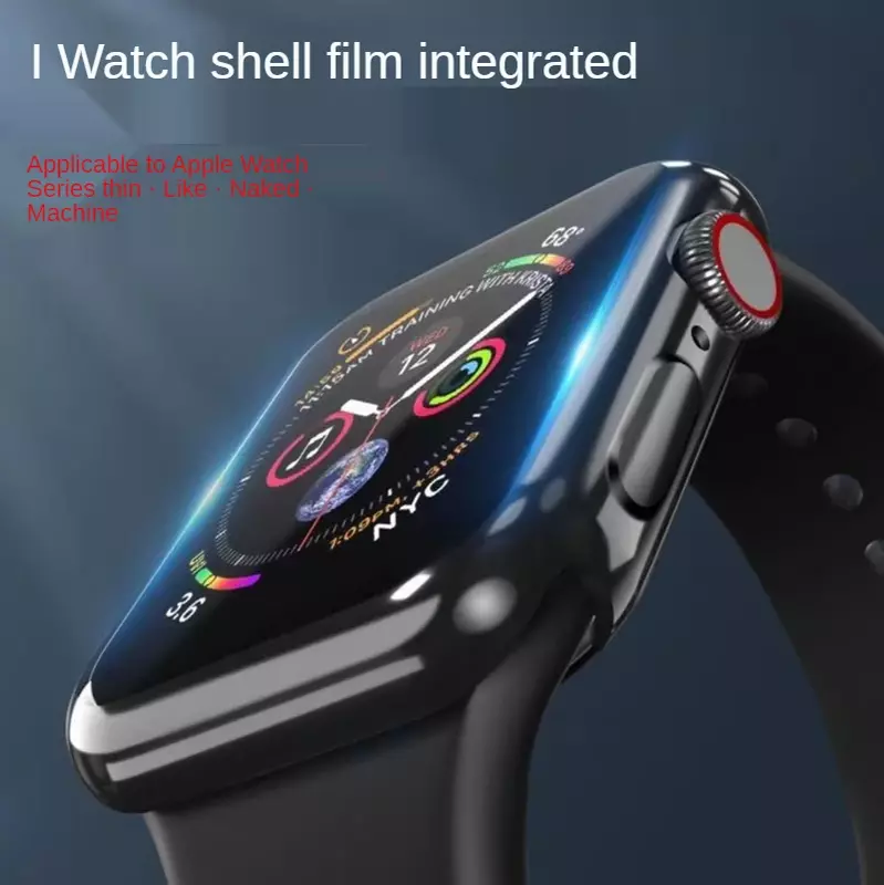 Pokrowiec na Apple Watch Series9 8 7 6 5 4 3 SE silikonowa przezroczysta obudowa ekranu dla iWatch Ultra2 38 40 41mm 42 44 45mm