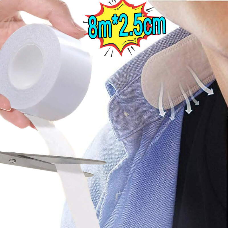 8M Kraag Zweetabsorberende Pad Wegwerp Zelfklevende Ademende Zweetpads Wit T-Shirt Hals Kraag Hoed Absorberend Sticker
