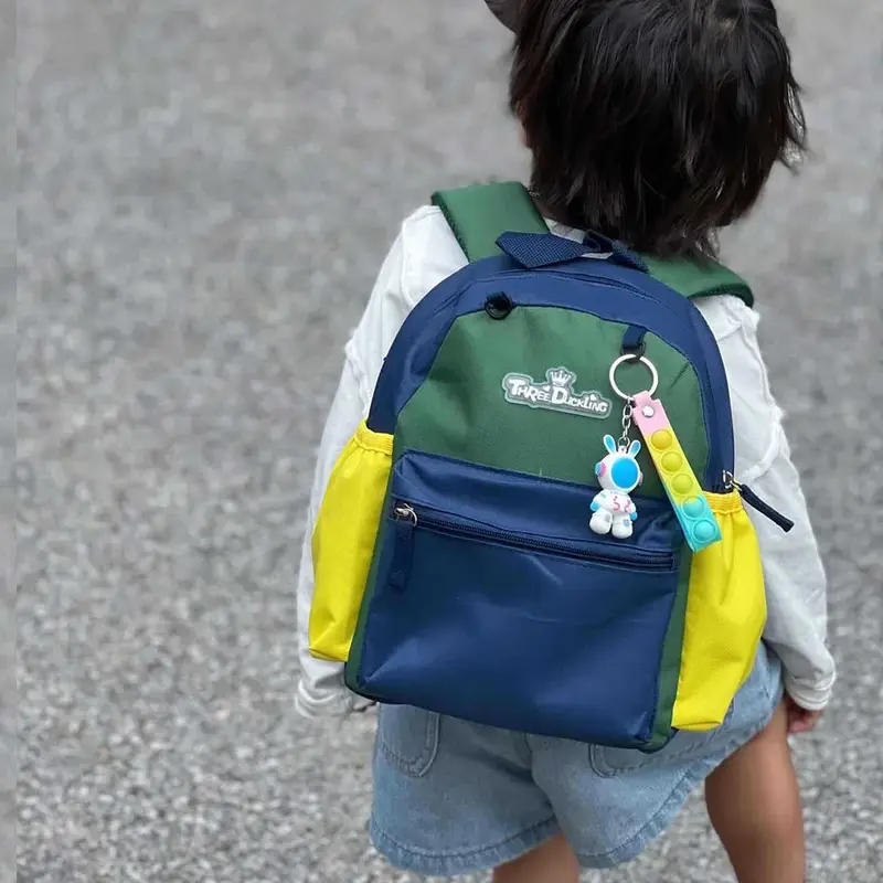 حقيبة مدرسية ابتدائية للأطفال ، حقيبة رياض أطفال ، حقيبة سفر للفتيان والفتيات ، على الطراز الكوري ، حقائب أطفال ملونة