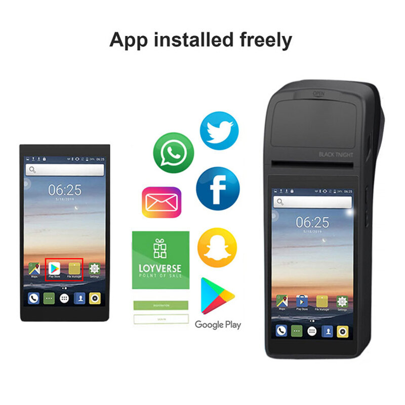 Android Mini Pos Tcang T1 Android Terminal genggam mesin kasir tunai portabel sistem Pos kasar Pdas