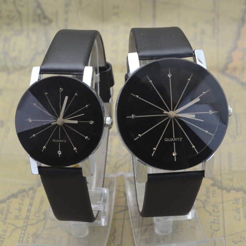 New Fashionable Simplicity Style Quartz Belt Couple Watch Round Case  Exquisite Clock For Men Women Festival Gifts Daily Wear