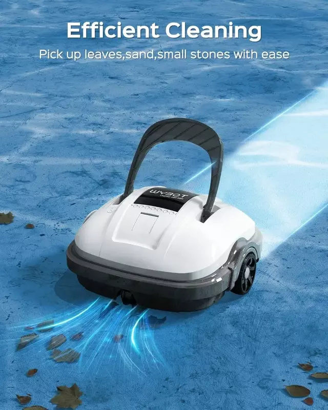 WYBOT Osprey 200Max Cordless Pool Vacuum with Battery Up to 100Mins Runtime, Robotic Pool Cleaner,Strong Suction,Up to 861 Sq.Ft