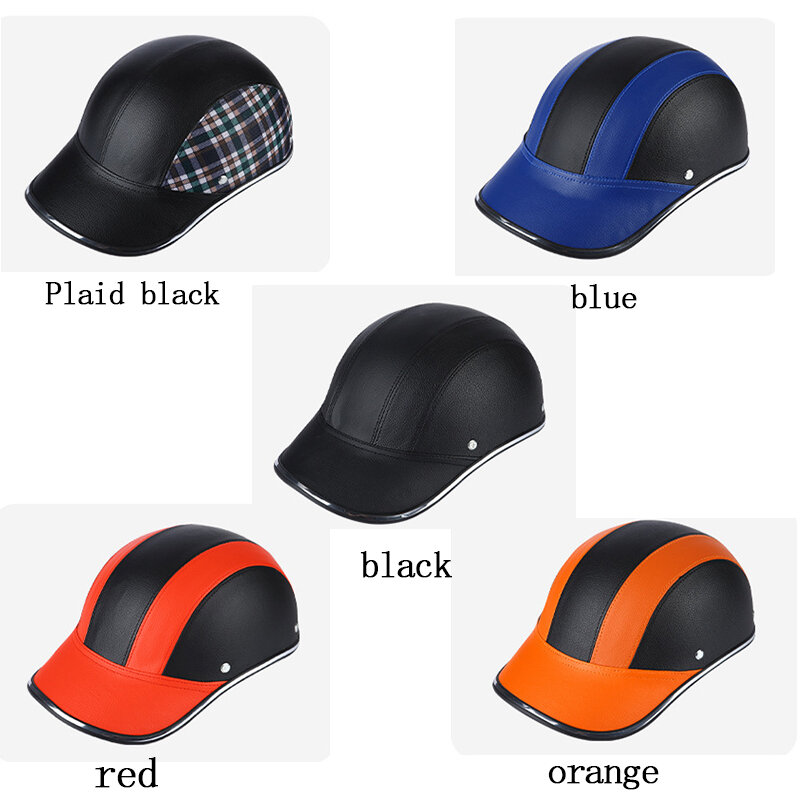 Motorcycle Helmet For Women Bike Men's Open Face Half-helmet Adults Equipment Bicycle Scooter Baseball Cap Style UV Safety Hat